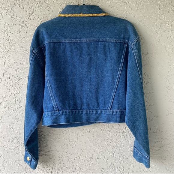 Vintage Styles To Go size 14 denim jacket with gold detailing - Picture 3 of 7